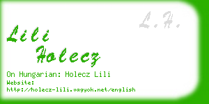 lili holecz business card